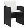 vidaXL Garden Dining Set Black and cream white