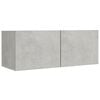 vidaXL TV Cabinet Set Set of 4 Concrete Gray Engineered Wood Medium