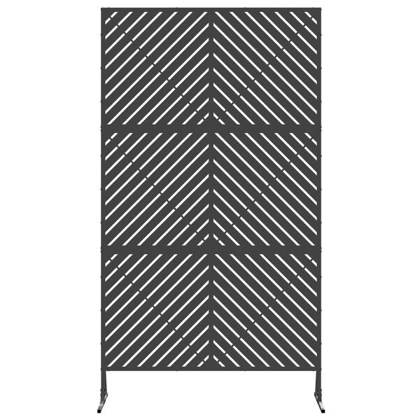vidaXL Privacy Screen Black 39.37 x 19.69 x 70.87 in Steel
