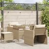 vidaXL Garden Sofa Set Beige, Cream