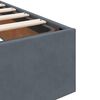 vidaXL Ottoman Bed Dark Grey Velvet, Metal, Plywood, Engineered Wood Full