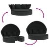 vidaXL Outdoor Lounge Bed Black