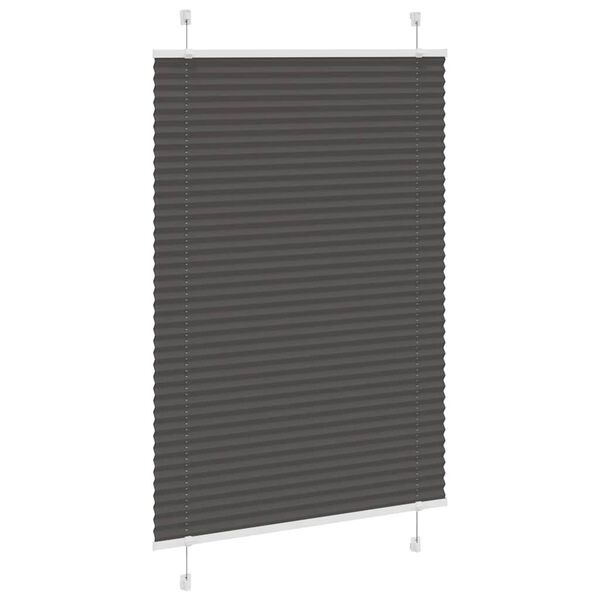 vidaXL Pleated Blind Black 100% Polyester 37.4x59.1 in