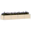 vidaXL Planter Ivory 125.98 x 31.50 x 17.72 in Steel