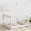 vidaXL Garden Sofa White Solid pine wood Standard Modular Garden Sofa