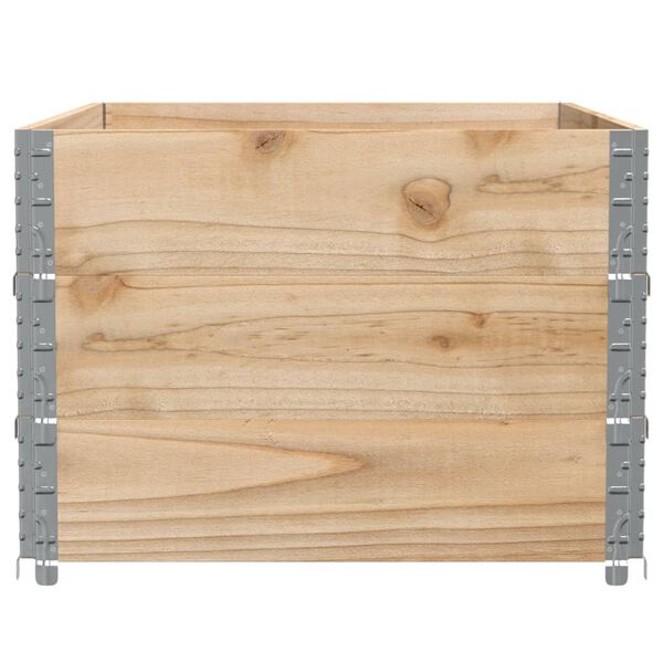 vidaXL Garden Planter Natural wood Solid pine wood 47.2x31.5x23.8 in
