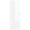 vidaXL Wall Mounted TV Cabinet High gloss white Engineered wood Medium