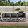 vidaXL Garden Lounge Set White, Dark Grey