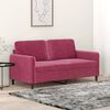 vidaXL 2-seater Sofa Wine Red Velvet, Metal, Foam Medium Durable