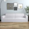 vidaXL Couch Slipcover White Polyester jersey Fits most 3-seater sofas