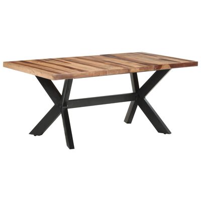 vidaXL Dining Table 70.9"x35.4"x29.5" Solid Wood with Honey Finish