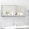 vidaXL Mirror Concrete grey Engineered wood, acrylic 39.4 x 4.1 x 14.6 in