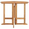 vidaXL Dining Table Teak Solid Teak Wood Medium Foldable Dining Table