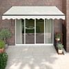 vidaXL Automatic Retractable Awning Cream 9.8x8.2'