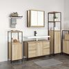 vidaXL Bathroom Furniture Set with Drawer 3 pcs Sonoma oak and Black