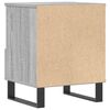 vidaXL Bedside Cabinet Set of 2 Grey Sonoma Engineered Wood, Metal