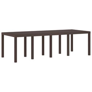 vidaXL Garden Table Brown 98.43 x 39.37 x 28.74 in Poly Rattan