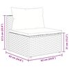 vidaXL Patio Lounge Set Black PE rattan, powder-coated steel