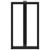 vidaXL Bar Table Leg Black Powder-coated steel 23.6x13.8x39.8-40.6 in