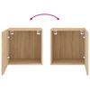 vidaXL TV Wall Cabinet Set of 2 Sonoma oak Engineered wood Medium