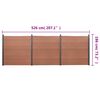 vidaXL Fence Panel Set Brown 207.1"x73.2" WPC