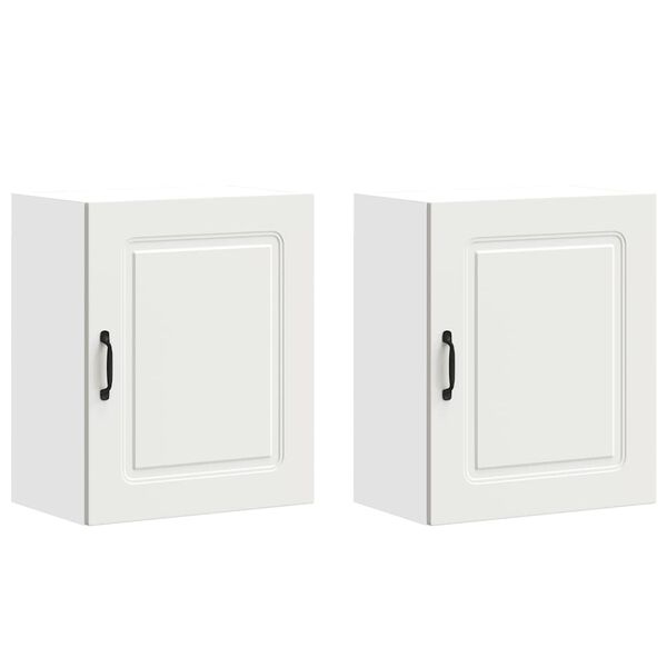 vidaXL Kitchen Wall Cabinet Set of 2 White Engineered wood