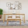 vidaXL Dining Table Solid pine wood 70.9 x 35.4 x 29.5 in Minimalist