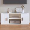 vidaXL TV Cabinet White Engineered Wood TV Cabinet Rectangular Modern