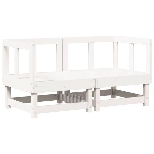 vidaXL Corner Sofa White and Anthracite