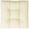 vidaXL Pallet Cushion Cream 100% polyester 27.6 in x 27.6 in
