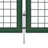 vidaXL Mesh Garden Gate Steel 157.5x39.4" Green
