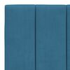 vidaXL Bed Frame Blue Velvet, Solid Pine Wood, Plywood, Engineered Wood