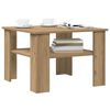 vidaXL Coffee Table Artisan Oak Engineered Wood 23.6 x 23.6 x 16.5 in