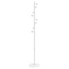 vidaXL Coat Stand White Powder-coated iron, Marble 69.3 in Coat Stand