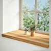 vidaXL Window Sills 2 pcs Light Brown 31.5x15.7x0.8" Solid Wood Oak