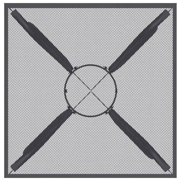 vidaXL Garden Table Anthracite Steel Small Non-slip