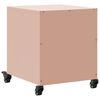 vidaXL Bedside Cabinet Set of 2 Pink Cold-rolled steel Bedside Cabinet