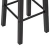 vidaXL Bar Stool Set of 2 Black and wood Steel frame, MDF seat Standard