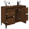 vidaXL Sink Cabinet Brown Oak Engineered wood, metal 31.5x13x23.6