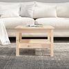 vidaXL Coffee Table Natural Pine Solid Pine Wood Medium Coffee Table