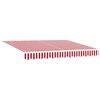 vidaXL Retractable Awning Manual Red 137.80" x 98.43" fabric