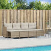 vidaXL Garden Sofa Set Beige PE rattan 4-seater Modular
