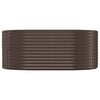 vidaXL Garden Raised Bed Brown Powder-Coated Steel Large Tough