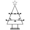 vidaXL Metal Christmas Tree Black Powder-coated steel 30 in Collapsible