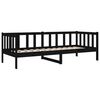 vidaXL Day Bed without Mattress Black 80 x 78.7 " Solid Wood Pine