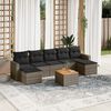vidaXL Garden Sofa Set Gray PE rattan Large Modular Garden Sofa Set