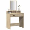 vidaXL Dressing Table with Drawer Sonoma Oak 31.10 x 16.14 x 55.12 in