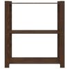 vidaXL 3-Tier Storage Rack Brown 31.5x15.0x35.4" Solid Wood Pine