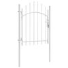 vidaXL Garden Gate Steel 39.4"x68.9" White