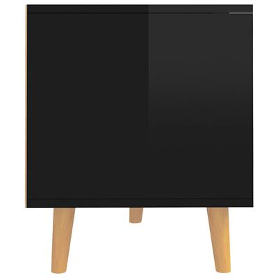 vidaXL TV Stand High Gloss Black 35.4"x15.7"x19.1" Engineered Wood